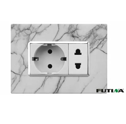 Futinaフラットプレートスイッチソケット配線装置カラフルなプレートH100付きイタリア標準